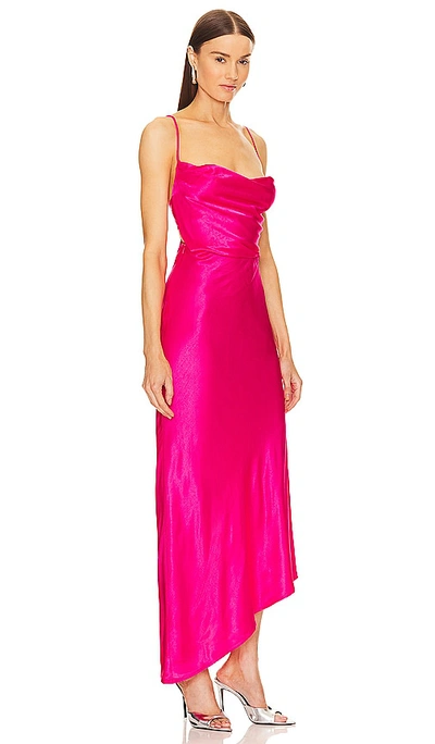Michael Costello X Revolve Cassie Midi Dress In 艳粉色