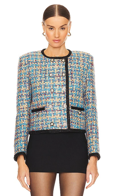 Shop Lalo Lady Jacket In Multicolor Tweed