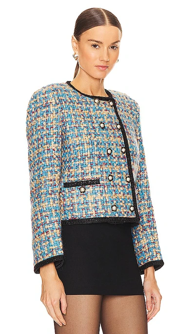 Shop Lalo Lady Jacket In Multicolor Tweed