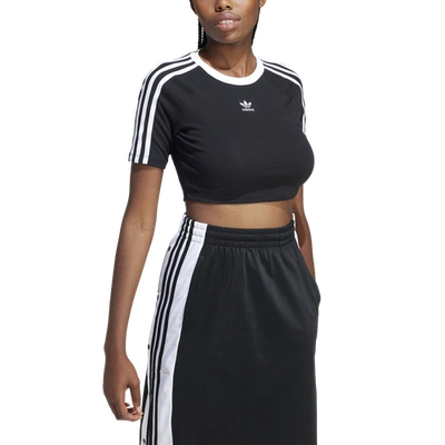 Adidas Originals 3-stripes Baby T-shirt In White/black