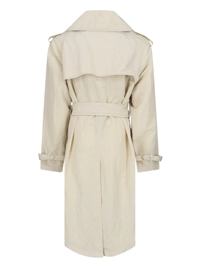 Burberry Long Trench In White