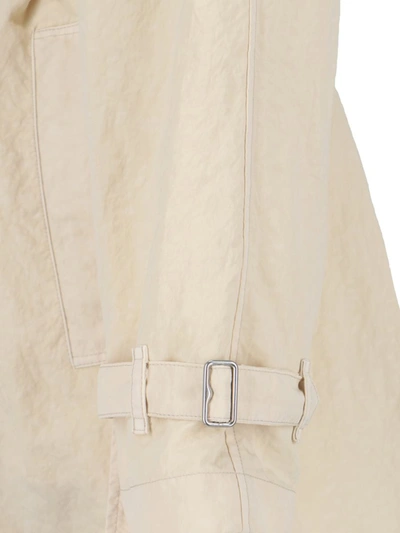 Burberry Long Trench In White