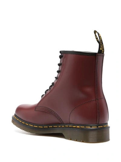 Shop Dr. Martens' Dr. Martens 1460 Leather Lace Up Ankle Boots In Red