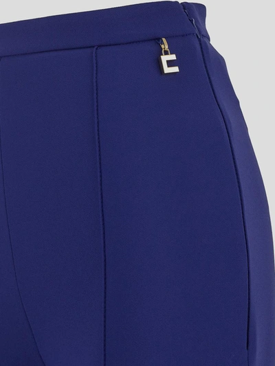 Shop Elisabetta Franchi Trousers In Blueindaco