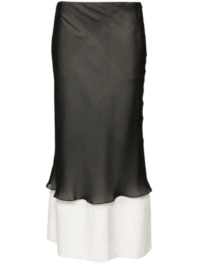 Shop Quira Skirt In Q Black Offwhite