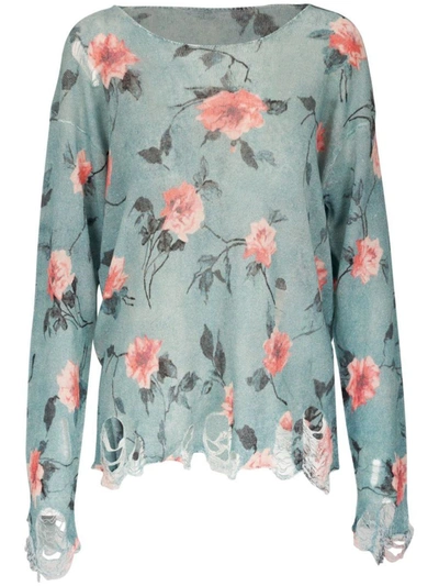 Shop R13 Sweater In Blue Floral