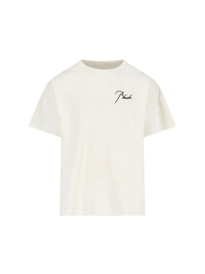 Shop Rhude T-shirts And Polos In White