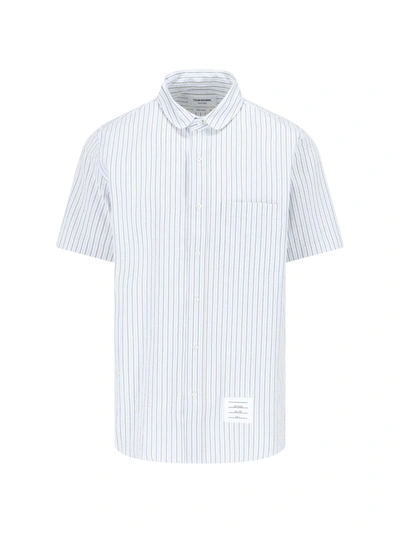 Shop Thom Browne Shirts In Blue