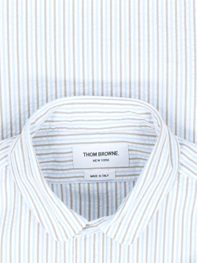 Shop Thom Browne Shirts In Blue