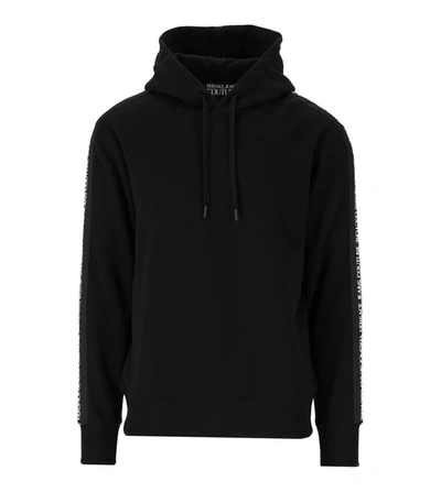 Shop Versace Jeans Couture Logo Tape Black Hoodie