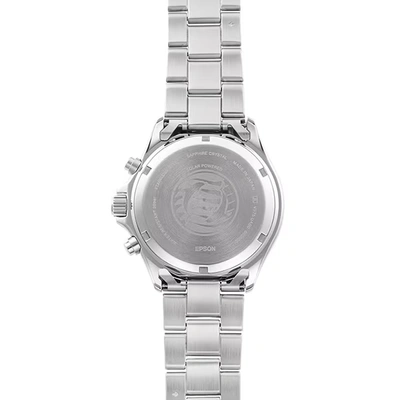 Pre-owned Orient Mako Solar Panda Rn-tx0203s Watch Chronograph Solar Men In Box