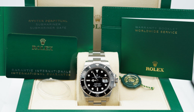 Pre-owned Rolex Submariner 126610ln Silver Oyster Bracelet With Black Bezel 2023