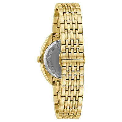 Pre-owned Bulova Classic Diamond Stainless Steel Quartz Ladies Watch