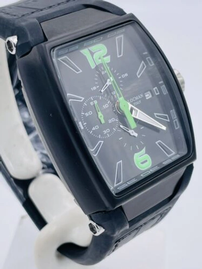 Pre-owned Locman Tremila Chrono 550kkgkpl/575 Titanium/rubber Discounted