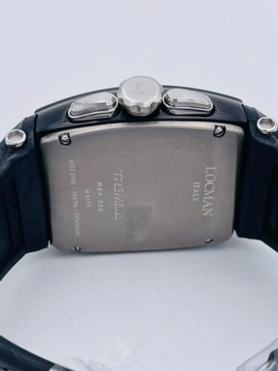 Pre-owned Locman Tremila Chrono 550kkgkpl/575 Titanium/rubber Discounted