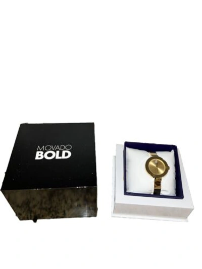Pre-owned Movado 3600201 34mm Case Stainless Steel Gold, Band Stainless Steel...