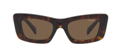 Pre-owned Prada Pr 13zs Havana/brown (2au-06b) Sunglasses