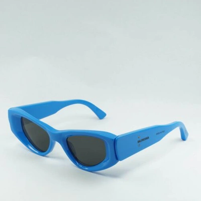 Pre-owned Balenciaga Bb0243s 004 Light Blue/grey 48-21-145 Sunglasses In Gray