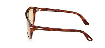 Pre-owned Tom Ford Ft1002-53e-58 Blonde Havana Sunglasses In Brown
