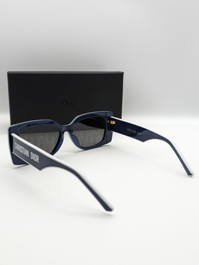 Pre-owned Dior Brand Pacific S1u Sunglasses In Blue & White With Gray Lenses