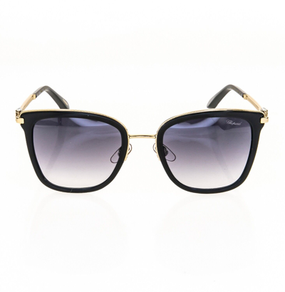 Pre-owned Chopard Black Gold Rainbow Crystal Jewel Sch286s Oversized Sunglasses 286 Women