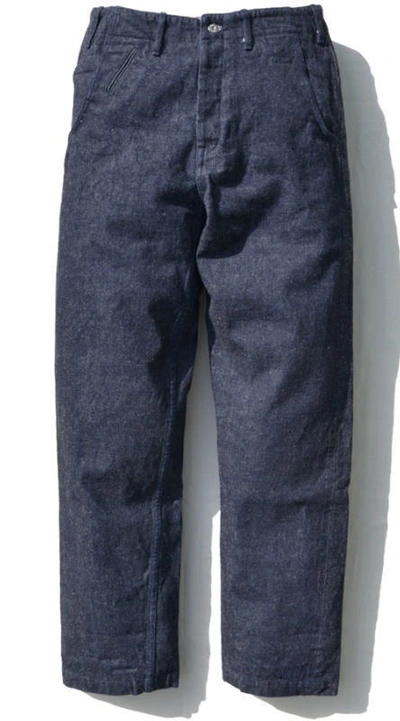 Pre-owned Samurai Jeans Sj48dp 15oz One-washed Selvedge Denim Heavy Chino Wide Trousers In Blue