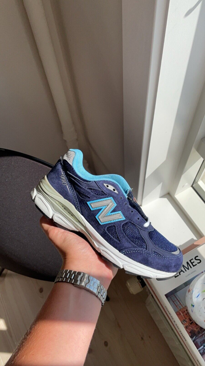 Pre-owned New Balance Us6 - Balance 990v3 Navy In Blue