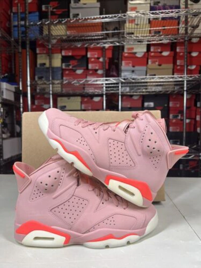 Pre-owned Jordan Air  6 Retro X Aleali May 'millennial Pink' Women's Ci0550-600 Size 7w In Rust Pink/bright Crimson