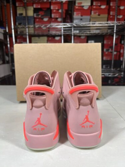 Pre-owned Jordan Air  6 Retro X Aleali May 'millennial Pink' Women's Ci0550-600 Size 7w In Rust Pink/bright Crimson