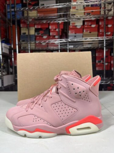 Pre-owned Jordan Air  6 Retro X Aleali May 'millennial Pink' Women's Ci0550-600 Size 7w In Rust Pink/bright Crimson