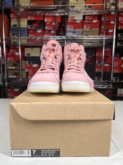 Pre-owned Jordan Air  6 Retro X Aleali May 'millennial Pink' Women's Ci0550-600 Size 7w In Rust Pink/bright Crimson
