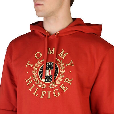 Pre-owned Tommy Hilfiger Sweatshirts  Mw0mw24345 Man Red 125462 Clothing Original Outlet