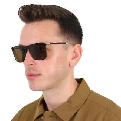 Pre-owned Gucci Brown Rectangular Men's Sunglasses Gg1269s 002 58 Gg1269s 002 58