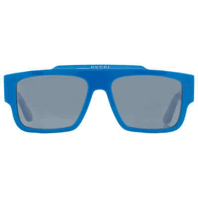 Pre-owned Gucci Blue Browline Men's Sunglasses Gg1460s 004 56 Gg1460s 004 56