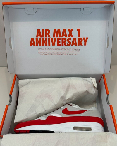 Pre-owned Nike Air Max 1 Og Anniversary 2017 Size 10.5 Rare Retro Authentic Red Ds