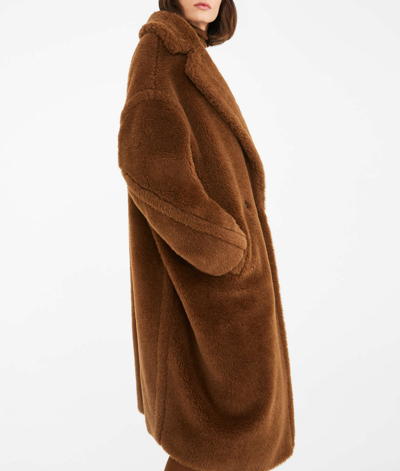Pre-owned Max Mara Teddy Bear Icon Coat In Tobacco Size S Orig. $4390 In Brown
