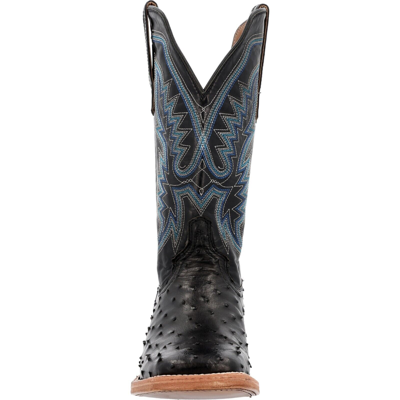 Pre-owned Durango Boots Durango® Prca Collection Full-quill Ostrich Western Boots Ddb0469 - All Sizes In Midnight
