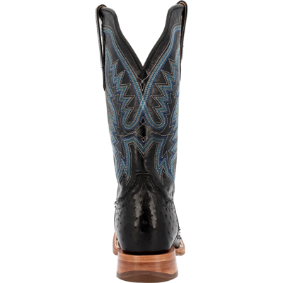 Pre-owned Durango Boots Durango® Prca Collection Full-quill Ostrich Western Boots Ddb0469 - All Sizes In Midnight