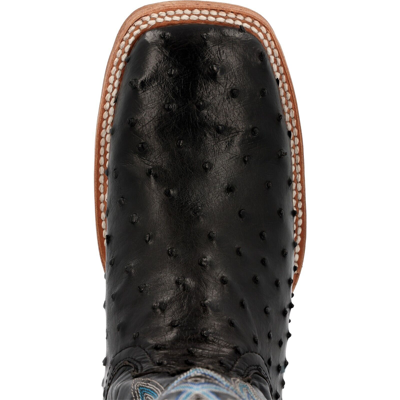 Pre-owned Durango Boots Durango® Prca Collection Full-quill Ostrich Western Boots Ddb0469 - All Sizes In Midnight