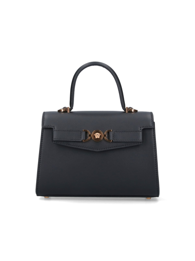 Shop Versace 'medusa '95' Small Handbag In Black  