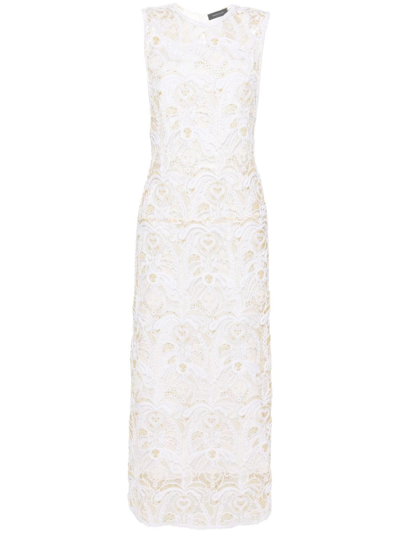 Shop Fabiana Filippi Lace Dress In White