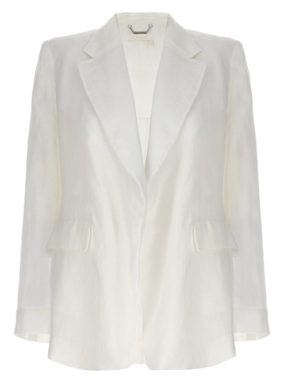 Shop Chloé Tailored Jacket In White