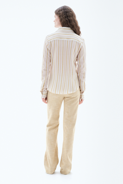 Filippa K Seersucker Stripe Shirt In White