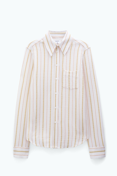 Shop Filippa K Seersucker Stripe Shirt In White