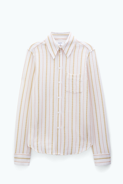 Filippa K Seersucker Stripe Shirt In White