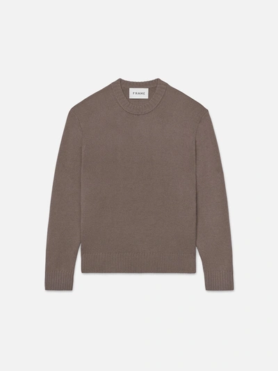Shop Frame The Cashmere Crewneck Sweater Dry Rose Wool