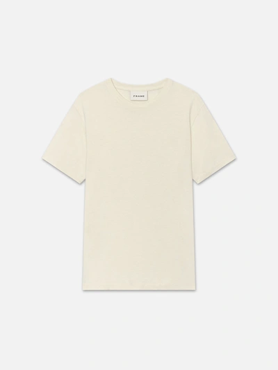 Frame Duo Fold Tee In White Sand