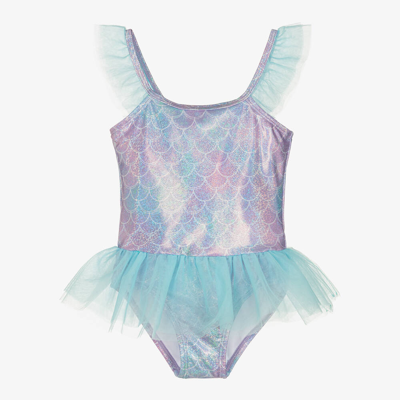Shop Soli Swim Girls Purple Mermaid Swimsuit (upf50+)