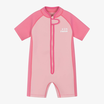 Shop Soli Swim Girls Pink Short Wet Suit