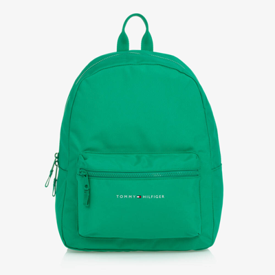 Shop Tommy Hilfiger Green Canvas Backpack (38cm)